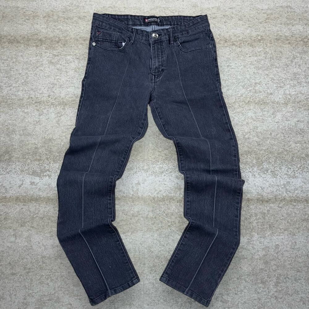 Vintage Y2K South Pole Skater Jeans 30x32 Skinny Smoke Black Wash Denim Rap
